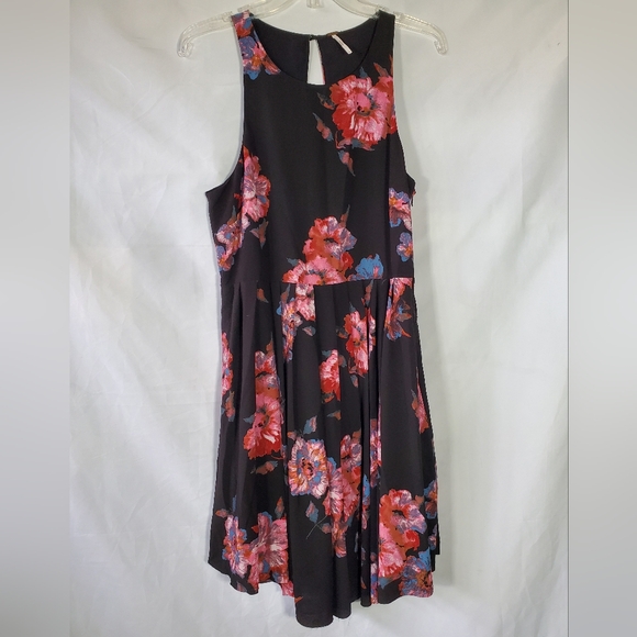 Free People Dresses & Skirts - FREE PEOPLE FLORAL BOHO SLEEVELESS A-LINE FLOWY STEETCH COCKTAIL DRESS WOMENS 12